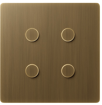 Lutron Elise Keypad Brass Finish Double Column