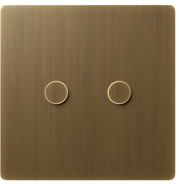 Lutron Elise Keypad Brass Finish Double Column